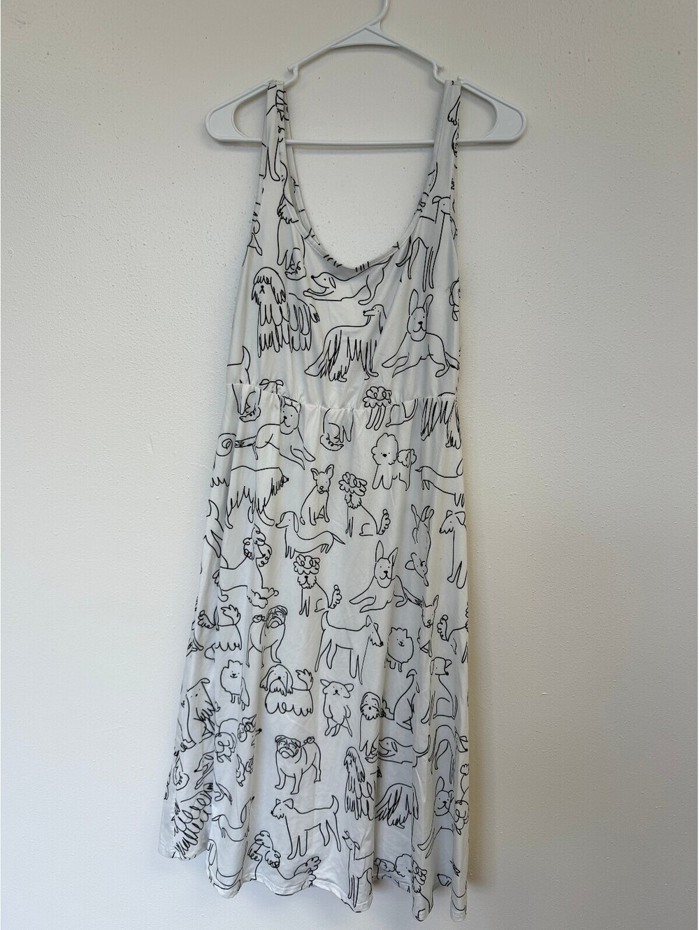 SHEIN Curve White Dog Print Maxi Dress Size OXL